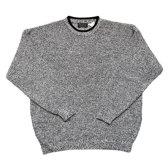 Graphix Gray Black Knit Oversized Vintage 90s Pullover Sweater Mens Size XL - Picture 1 of 6